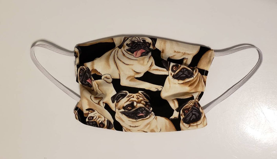Kids Pug Face Mask / Fawn Pug Face Mask / Face Mask / Pugs Etsy