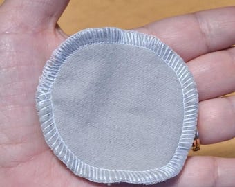 Solid Gray Cotton Flannel Facial Rounds - 10 Reusable Makeup Face Pads Grey