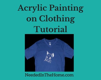 Acrylic Painting Tutorial To Paint onto Fabric Clothing / Paint t shirts tutorial / Painting sweatshirts / Fabric Paint Recipe