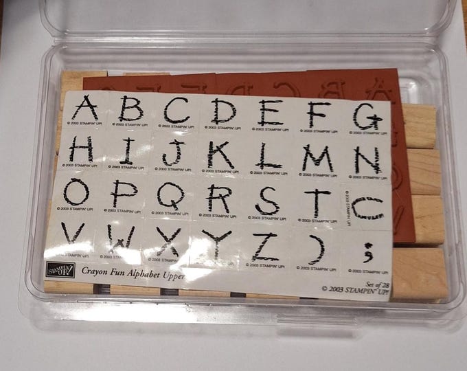 Stampin up Crayon Fun Alphabet Upper Letters Stamps Upper Case ...