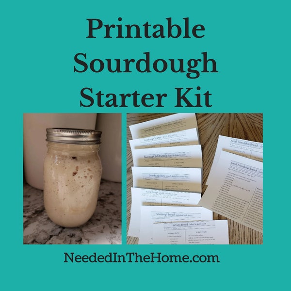 Sourdough Kit / 7 Printable Pages with sour dough making instructions and recipes including amish friendship bread kit