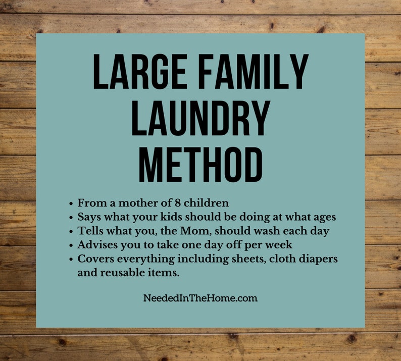 Large Family Laundry Method how a large family mom of 8 gets it done, kids chores what ages to wash clothes towels bedding, wash days tips image 1
