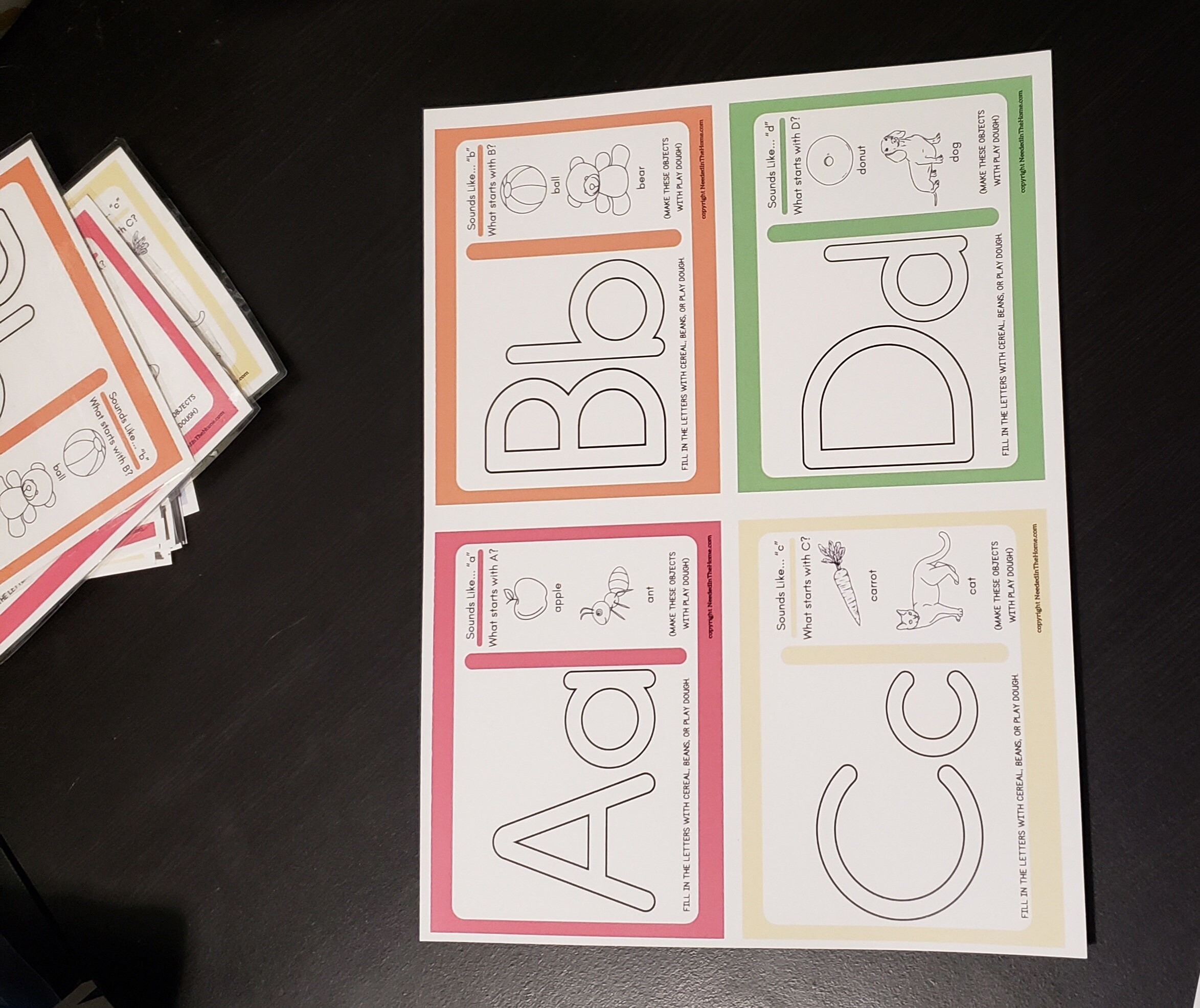 ABC Letter Learning Visual Cards / Alphabet Flash Cards - Etsy
