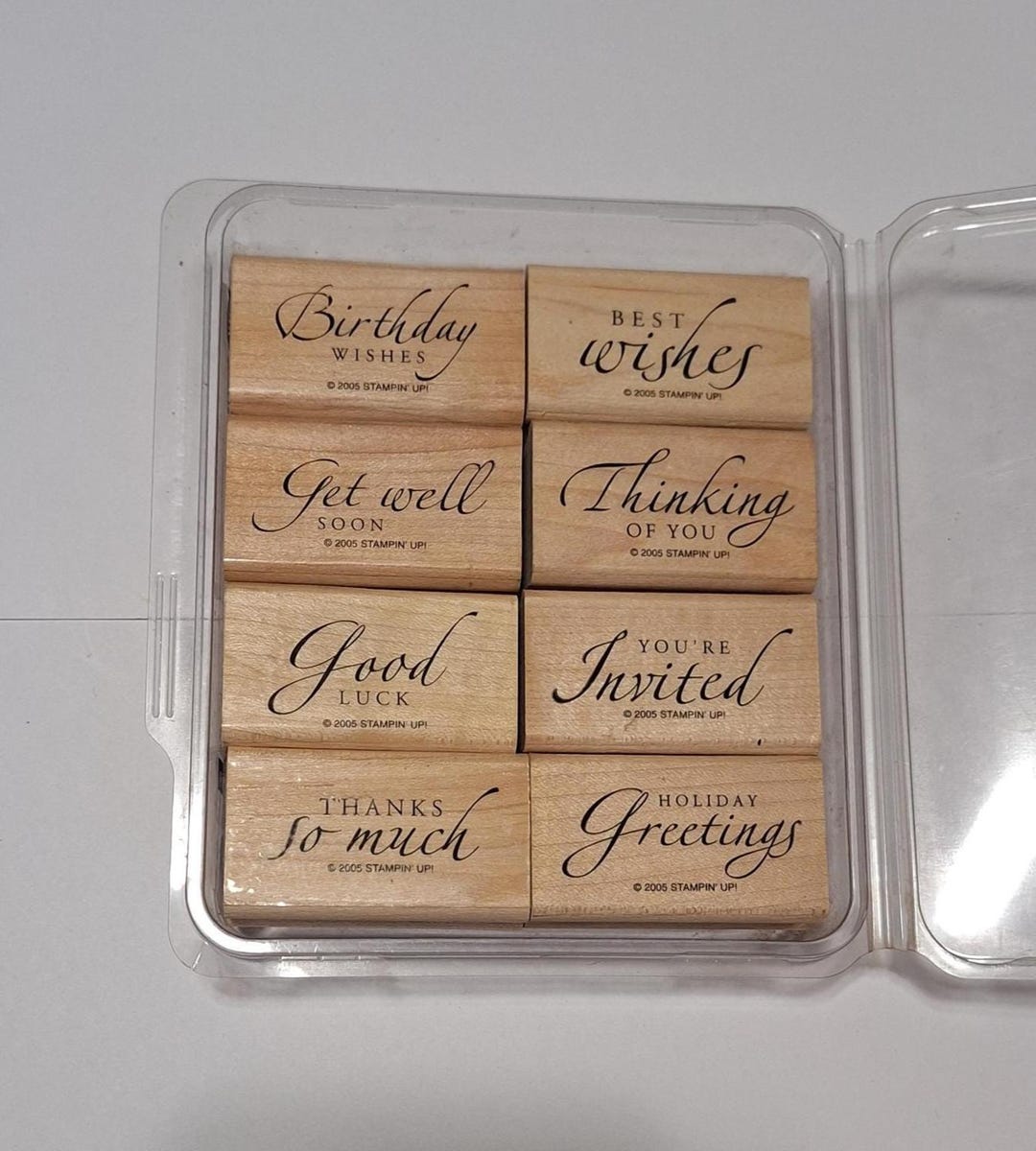 Retired Stampin up Sincere Salutations Rubber Stamp Set (2005) - Etsy