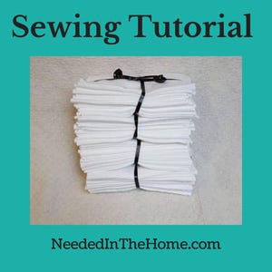Sewing Tutorial for Reusable Baby Wipes, How To Sew Cotton Flannel Cloth Wipes Sewing Pattern, step by step tutorial included, PDF download