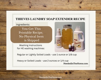 Thieves Laundry Soap Extender Recipe