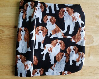 Microwave Popcorn Bag / Cavalier King Charles Spaniel Theme / Unique Gift Foodie Gift Popcorn Lover Gift cook kernels washable reusable