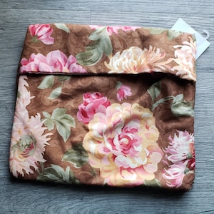 Large Baked Potato Bag / Microwavable Potato Bag / Spud Bag / Potato Pouch / Home Gift / Cotton Potato Bag / Microwave Cooker / Brown Floral