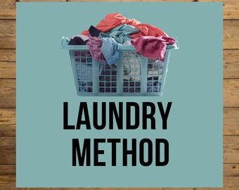 Laundry Method With Age Appropriate Laundry Chores For Kids & Wash Days Schedule (PDF Print)
