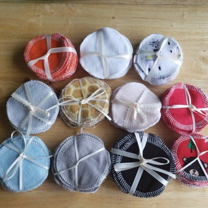 Cotton Rounds - You Choose Color, Handmade, Reusable Makeup Remover Pads, Face Rounds, washable 3&quot; Facial Rounds 100% cotton pads