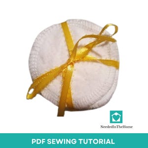 Sewing Tutorial for Reusable Cotton Facial Rounds, Sew Make-Up Remover Pads Sewing Pattern, step by step tutorial included, PDF download
