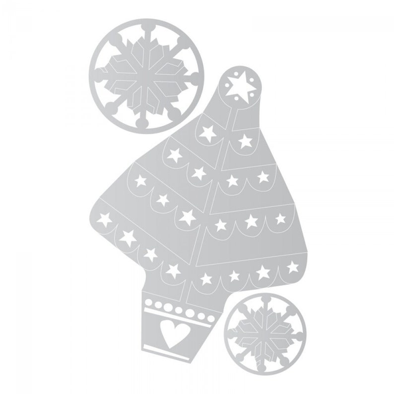 Sizzix Thinlits Die Set 3PK Christmas Tree /& Snowflakes 660726