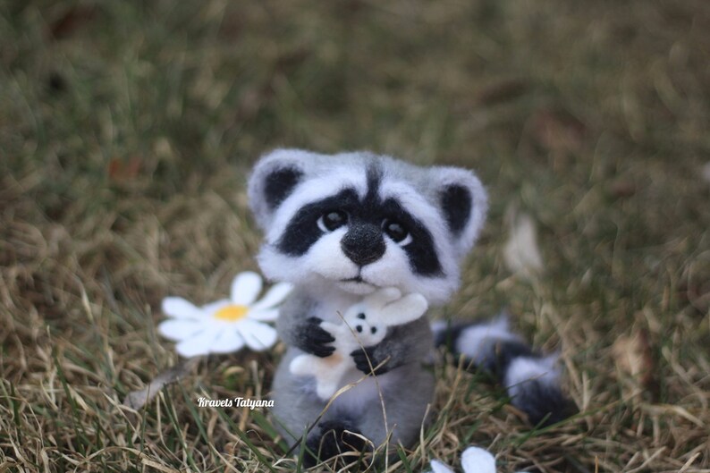 Needle felted Raccoon needle felted animals felt raccoon Etsy