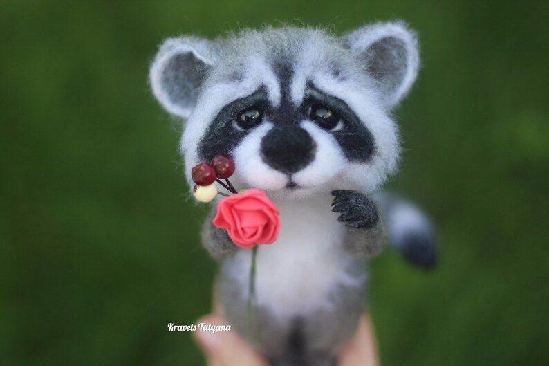 Needle felted Raccoon needle felted animals felt raccoon Etsy