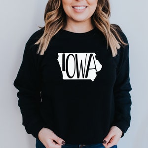 Iowa State Sweatshirt Iowa Sweatshirt Iowa Crewneck Iowa Clothing Iowa T-Shirt State of Iowa Gifts Iowa Football Gift for Men or Women