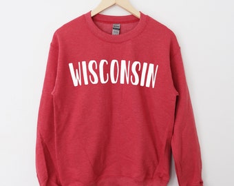 Wisconsin Sweatshirt: Unisex Crewneck, WI Clothing