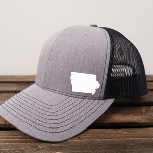 Iowa State Hat Iowa Hat Iowa Unisex Hat Trucker Hat State of Iowa Gift Iowa Apparel Iowa Women&#39;s Hat Men&#39;s Hat