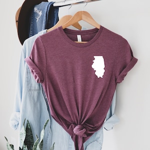 Illinois Shirt Illinois State Shirt Illinois TShirt Illinois Gift Idea State of Illinois Shirt Midwest Apparel Midwest TShirt IL Shirts