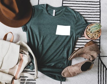 Wyoming State T-Shirt: Unisex Bella & Canvas Tee