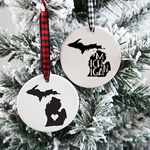 Michigan Christmas Ornament Michigan Ornament Michigan State Christmas Ornament Michigan Gifts Michigan Housewarming Gift Michigan Wedding