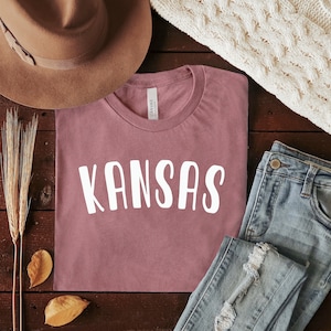 Kansas T-Shirt Kansas Shirt Women&#39;s Kansas T-Shirt Kansas Tee Kansas Gifts Unisex Kansas T-Shirt Kansas Apparel Kansas  State Pride