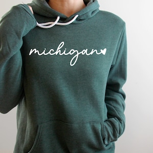 Michigan Sweatshirt Michigan Hoodie Sweatshirt Michigan Crewneck Michigan Gifts Michigan Apparel State Apparel State of Michigan Shirt
