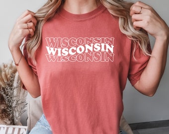 Wisconsin Shirt: Comfort Colors Tee, WI Apparel Gift