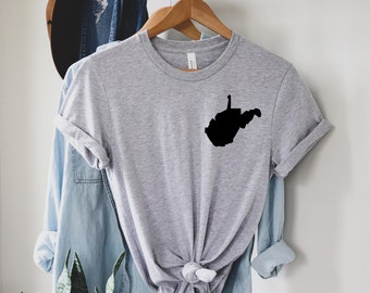 Camiseta de Virginia Occidental: Camiseta del estado natal, regalos de Virginia Occidental
