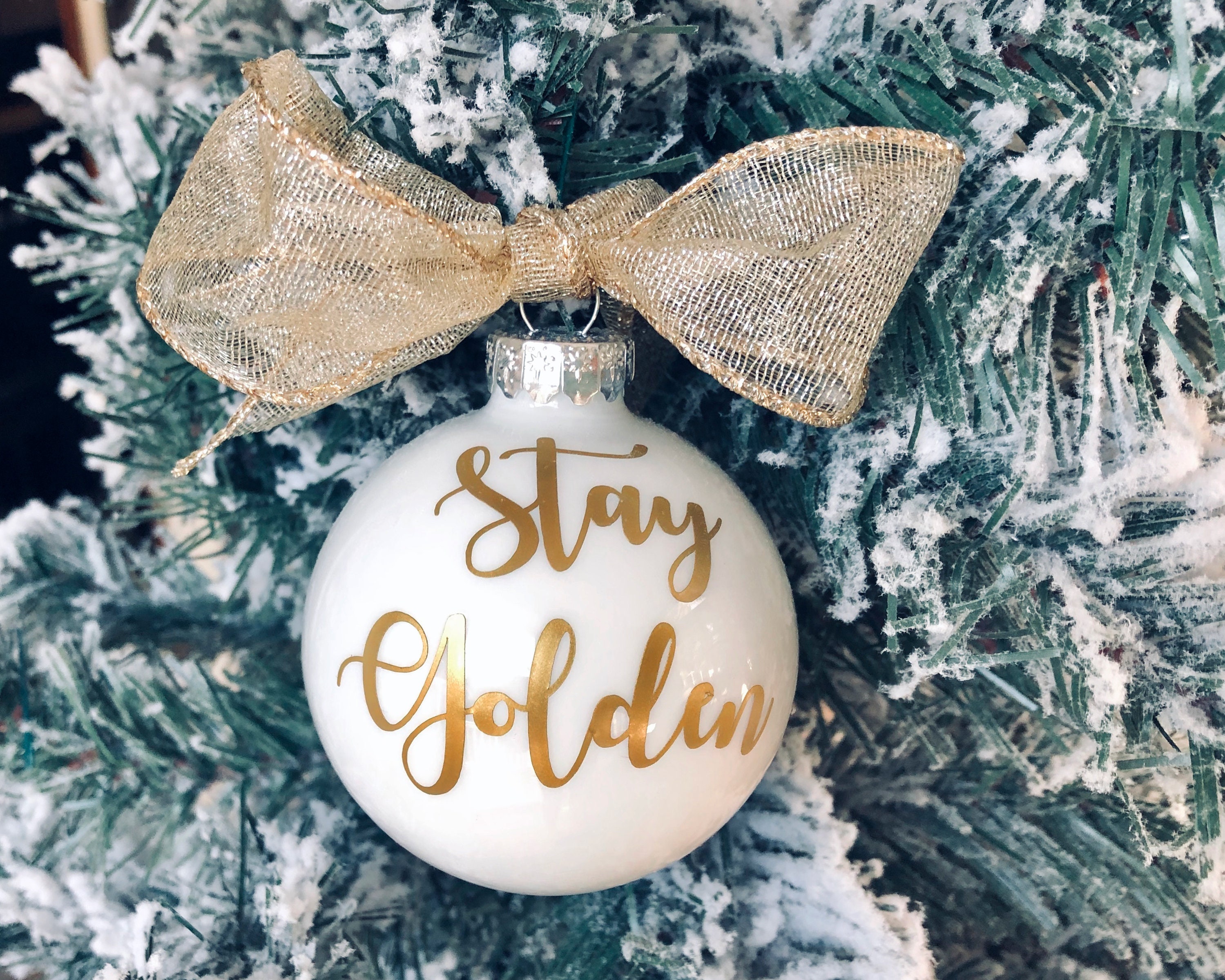 Stay Golden Christmas Ornament Stay Golden Gifts Stay Golden Ornament Best Friends Gift Golden Girls Gift Gold Ornaments Christmas Gifts