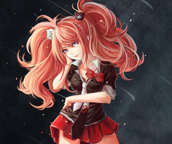 Anime Girls Pattern For Embroidery Girl Cross Stitch Pink Etsy