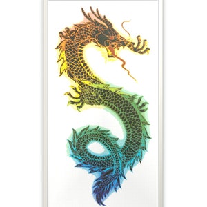 Dragon cross stitch, tattoo dragon pattern for embroidery, mthical creature pattern embroidery PDF,Chinese dragon embroidery, embroidery