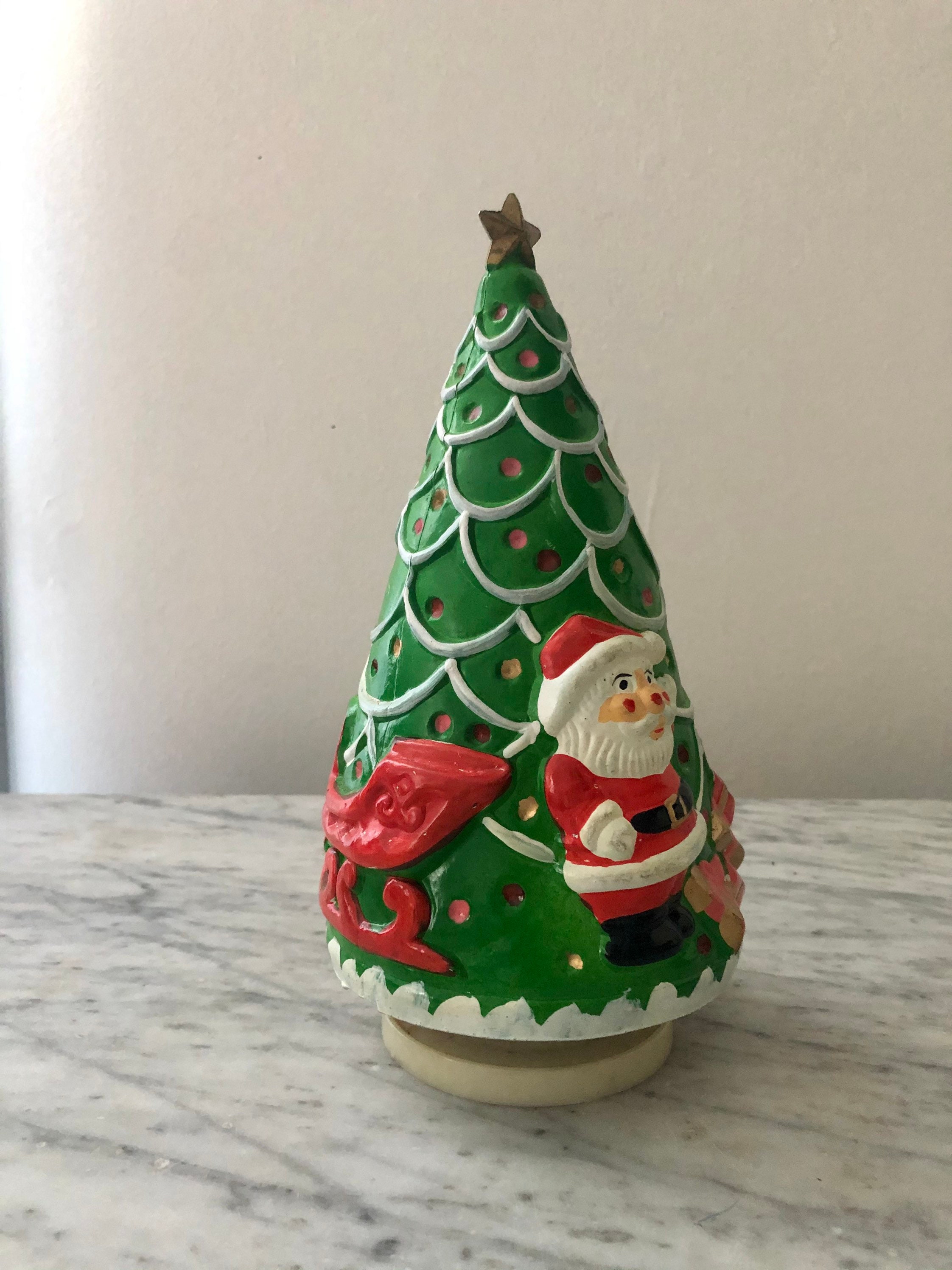 Music Box Christmas Tree // Vintage Musical Holiday Decor Etsy Nederland