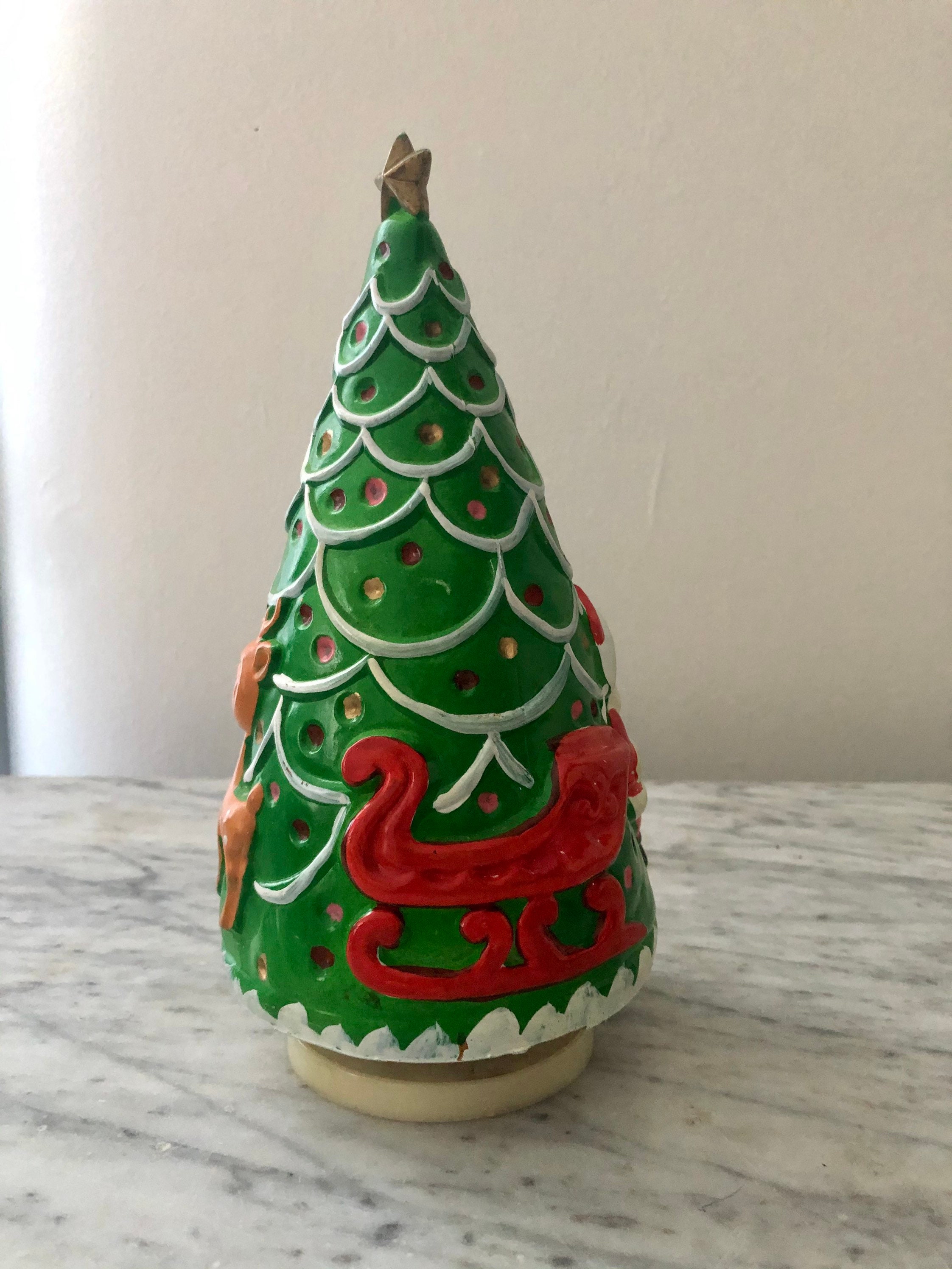 Music Box Christmas Tree // Vintage Musical Holiday Decor Etsy