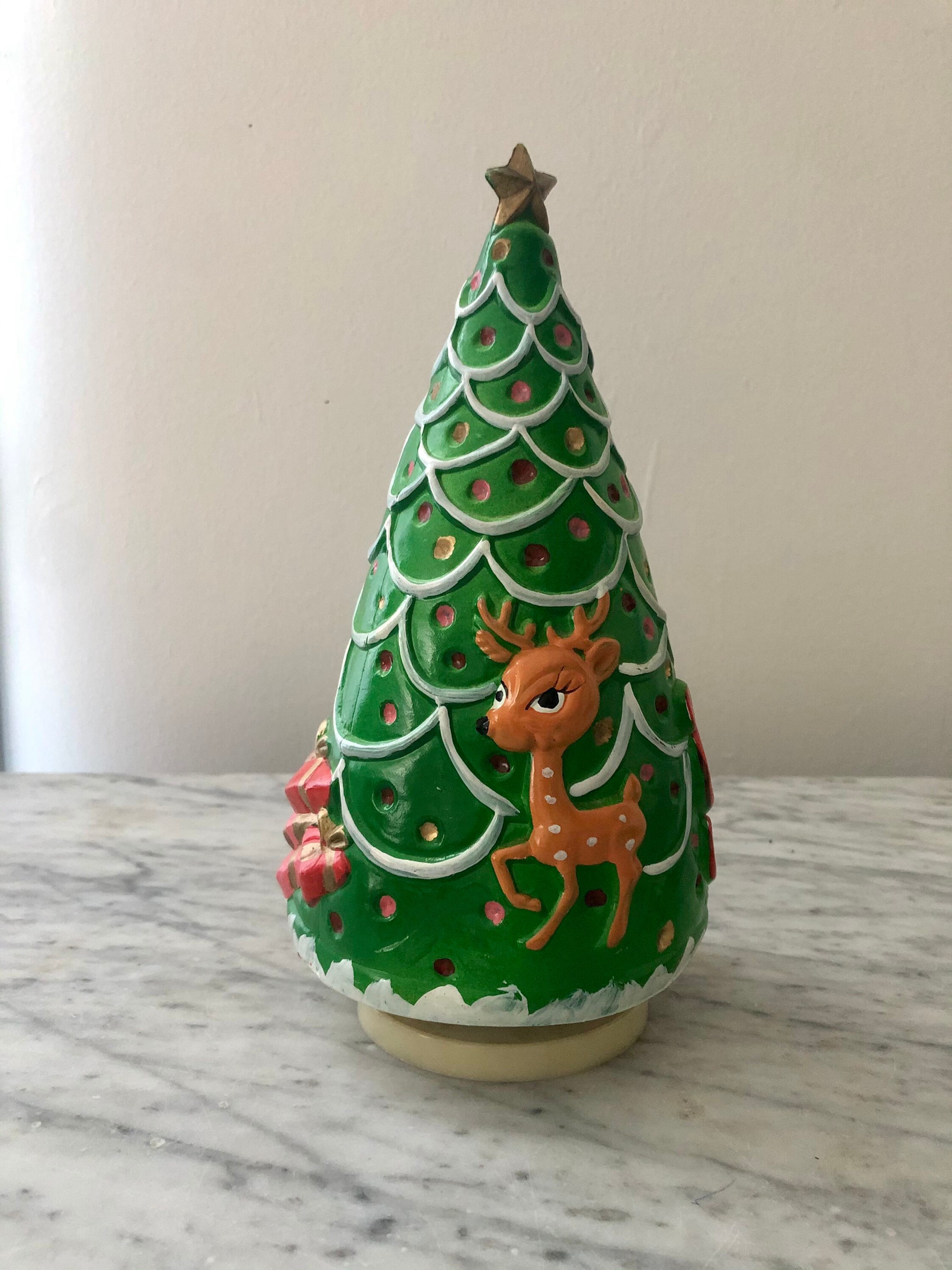 Music Box Christmas Tree // Vintage Musical Holiday Decor Etsy