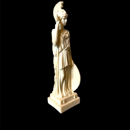 Alabaster Statue of Ancient Greek Goddess Athena Decorative 10 inches