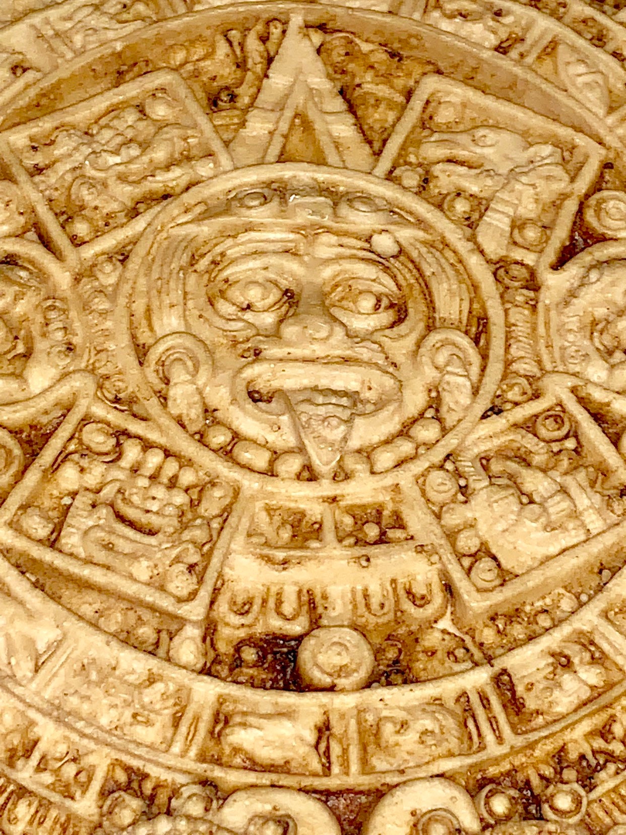 Vintage Aztec Sun Calendar Mexico Wall Hanging Indian Predictions Altar ...