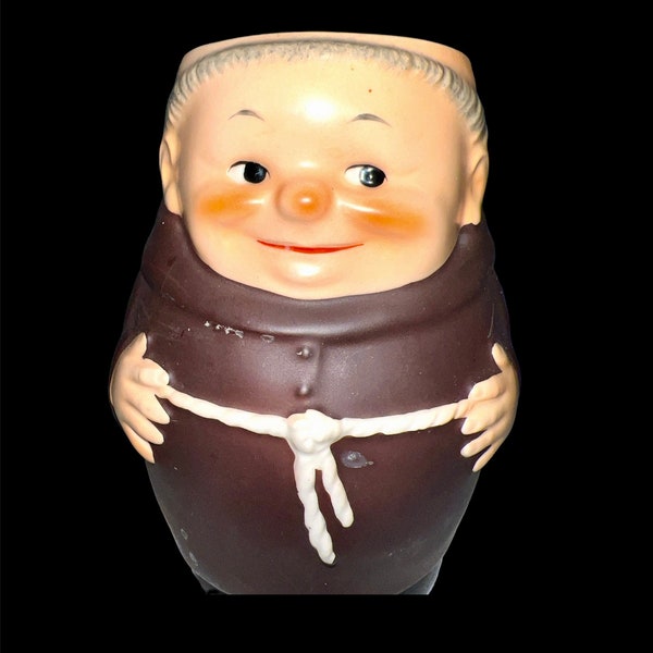 Vintage Goebel Ceramic Monk Friar Figurine Mug Cup ~ Western Germany ~ 5.3” Tall