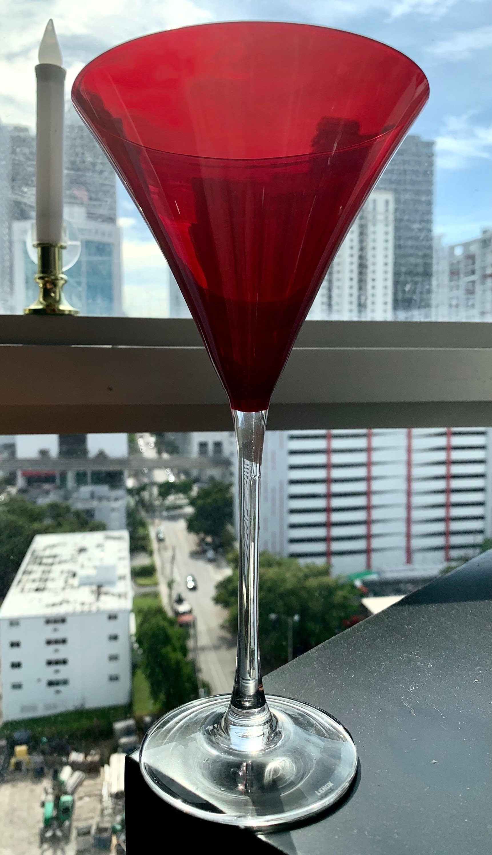 4 Lenox Crystal Cocktail Martini Glass Holiday Gems Ruby y Etsy España