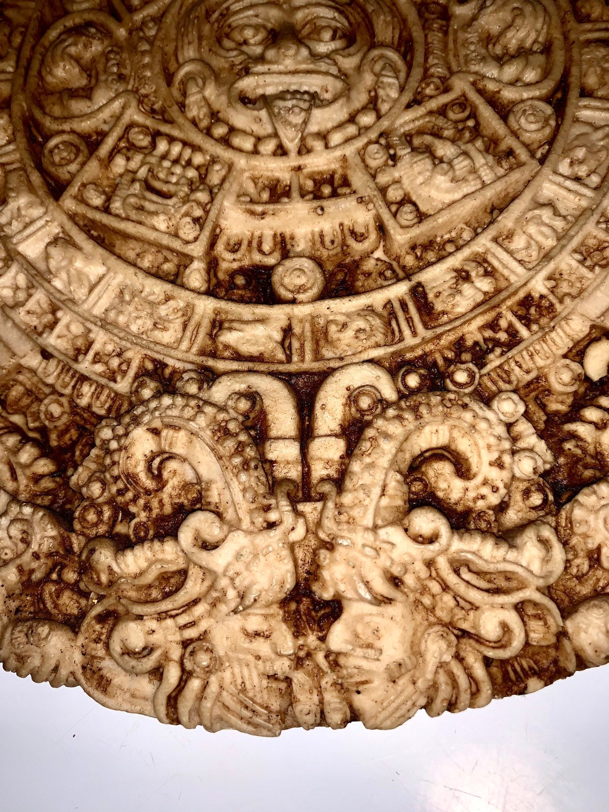 Vintage Aztec Sun Calendar Mexico Wall Hanging Indian Predictions Altar ...
