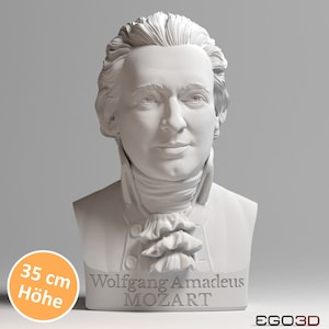 Wolfgang Amadeus Mozart 35 cm bust - Busts with personality