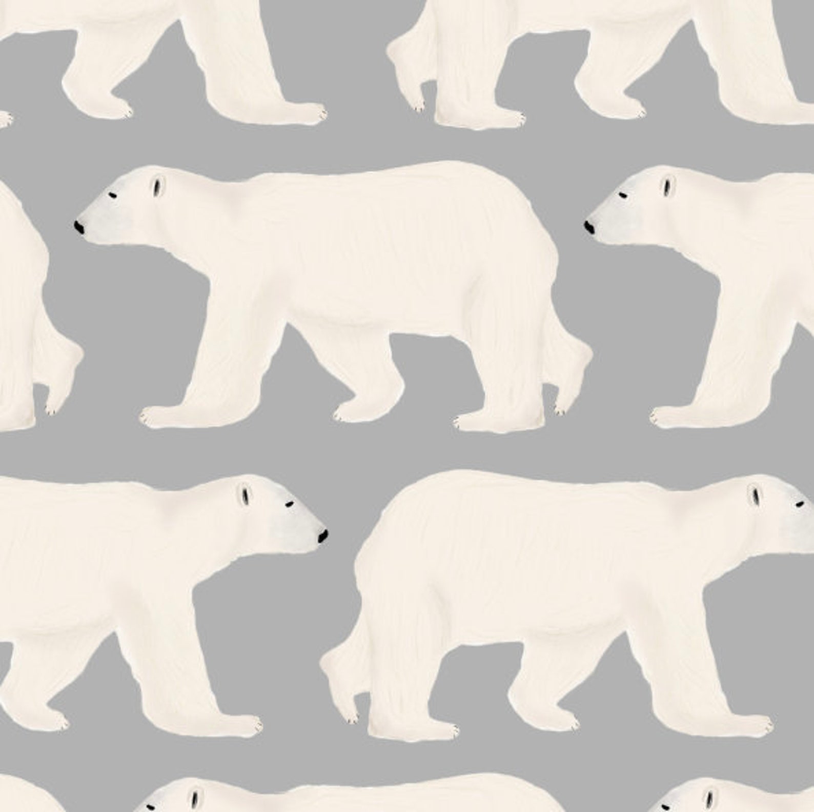 Polar bear pattern print VARIOUS COLOURS wild animal colour Etsy