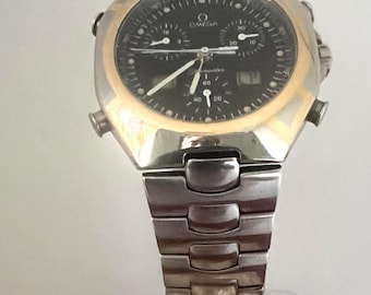 オメガ デビル スイス製 メンズ腕時計 ゴールド文字盤 32 mm クォーツ
