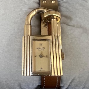Hermes Gold Paris Kelly Model Wrist Watch Ref 307445