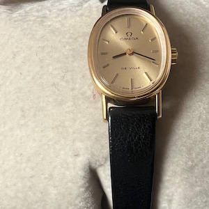 Vintage Omega De Ville Oval Manuel Wind Ladies Watch Gold Plated 1975 s Made it. Ref:511.0553