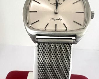 Longines Flagship Watch Manual 35 mm Mens Silver Dial Swiss Made Square