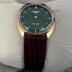 Vintage Longines Record Watch Green Deal Ref record 666