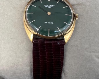 Vintage Longines Record Watch Green Deal Ref record 666