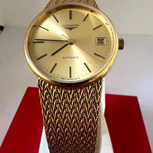 Orologio Longines automatico vintage placcato in oro.