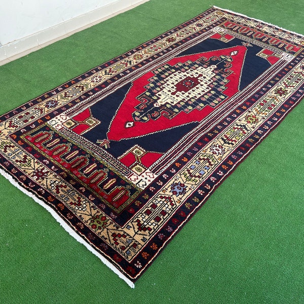 5x10 Home Living  Vintage Large Oushak Turkish Rug,Home Living Rug.High Pile Rug