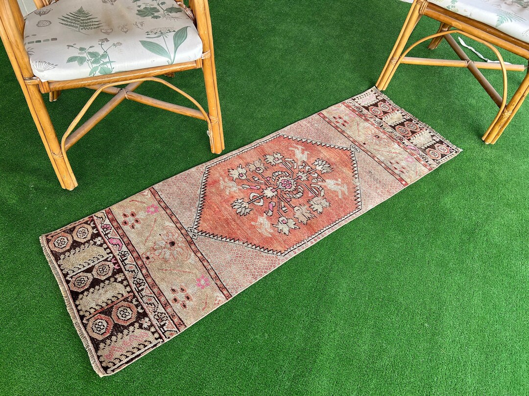 2x5 Vintage Turkish Farm House Decor Runner Rug,low Pile Hand Knotted ...